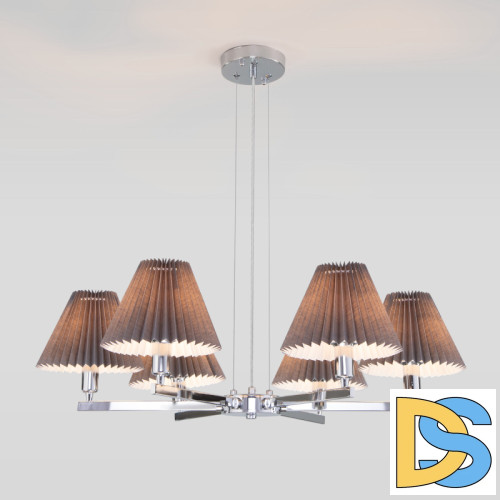 Подвесная люстра Eurosvet Peony 60136/6 хром/графит