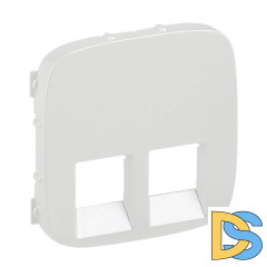 Лицевая панель Legrand Valena Allure розетки телефонной RJ-11/Ethernet RJ-45 жемчуг 755429