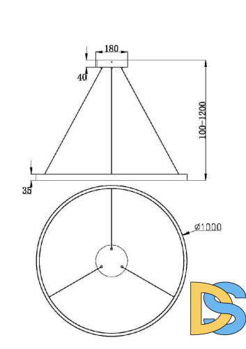Подвесной светильник Maytoni Rim MOD058PL-L54BSK