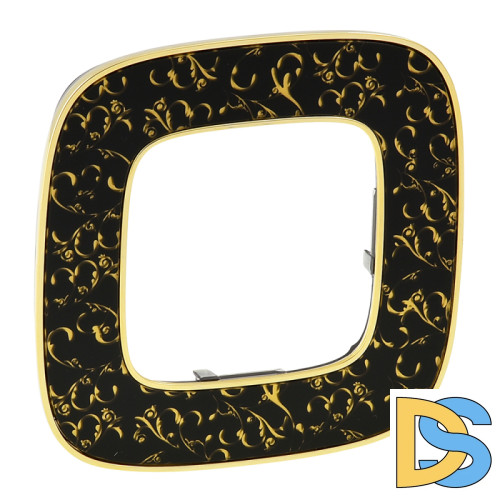 Рамка 1-постовая Legrand Valena Allure Барокко Нуар 754431