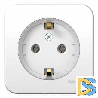 Розетка с/з без шторок,(тонкая) 16А, 250В, изолир пластина Schneider Blanca Белый