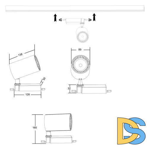 Трековый светильник Simple Story 2043-LED30TRB