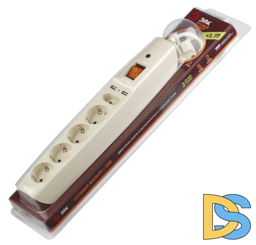 Сетевой фильтр Эра SFU-5es-2m-I C0043328