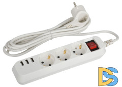 Удлинитель электрический Эра U-3es-3m-USB Б0052901