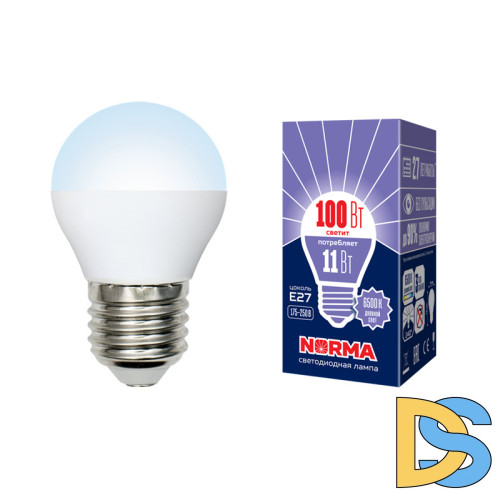 Лампа светодиодная (UL-00003833) Volpe E27 11W 6500K матовая LED-G45-11W/DW/E27/FR/NR