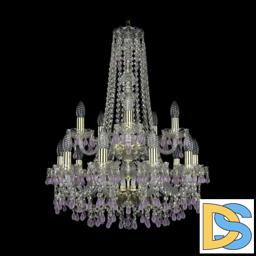 Подвесная люстра Bohemia Ivele Crystal 1410/10+5/195/h-74/2d G V7010