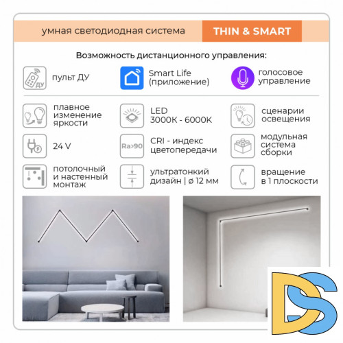 Настенно-потолочный светильник IMEX Thin & Smart IL.0060.5000-500-MG