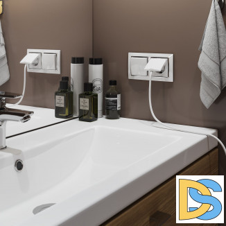 Рамка на 2 поста (белый/хром) W0021901