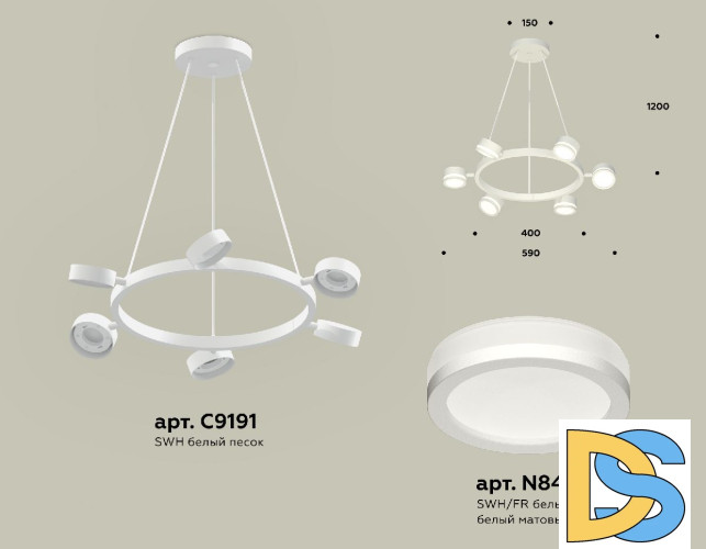 Подвесная люстра Ambrella Light Traditional (C9191, N8412) XB9191200