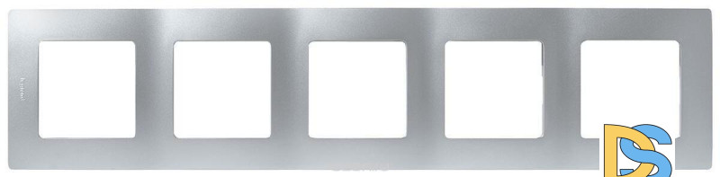 Рамка 5-постовая Legrand Etika алюминий 672555