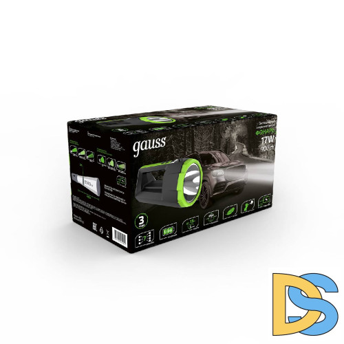 Прожекторный светодиодный фонарь Gauss аккумуляторный 288х151 900 лм GF702