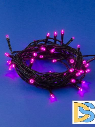 Светодиодная гирлянда Uniel 220V розовый ULD-S1000-100/DGA Pink IP20 UL-00008406