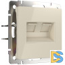 Розетка двойная Ethernet RJ-45 Werkel (слоновая кость) W1181103