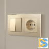 Розетка с заземлением и шторками Werkel (шампань) W1171111