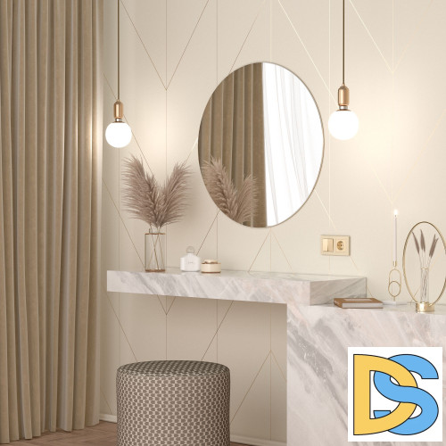 Розетка с заземлением и шторками Werkel (шампань) W1171111