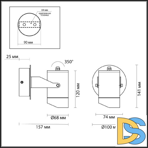 Уличный настенный светильник Odeon Light Nature Stima 6647/10WL3