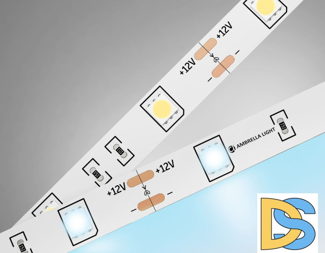 Светодиодная лента Ambrella Light LED Strip 12В 5050 7,2Вт/м 6500K 5м IP20 GS1803