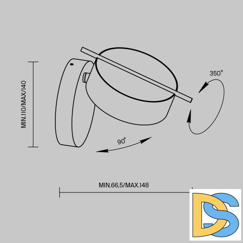 Настенный светильник Maytoni Nuance MOD180WL-L4B3K1