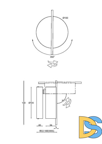Настенный светильник Maytoni Nuance MOD180WL-L4B3K1