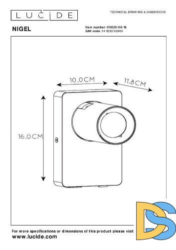 Спот Lucide Nigel 09929/06/16