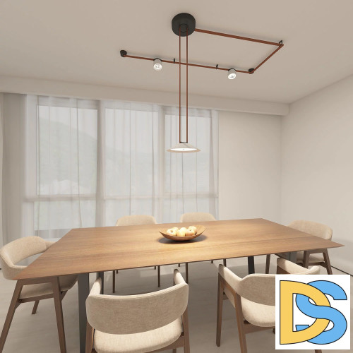 Трековый однофазный светильник Denkirs Belty spot DK5540-WH+BK