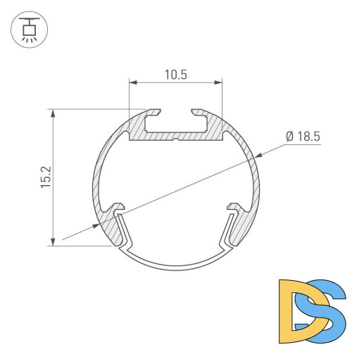 Профиль Arlight ROUND 025482