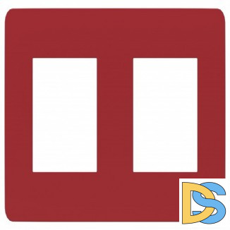 Рамка 2-ая (двойная), Красный/Белый, серия Unica Studio, Schneider Electric