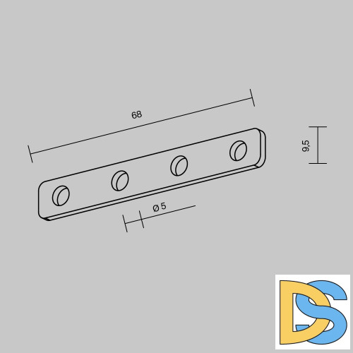 Комплект прямых соединителей для демпферного шинопровода (4 шт.) Maytoni Exility TRA034D-C-42S