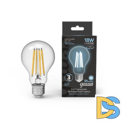 Лампа светодиодная Gauss Filament E27 18W 4100K 102902218