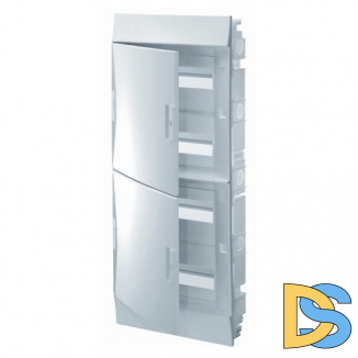 Бокс в нишу ABB Mistral41 48(4х12)М белая дверь с клеммным блоком