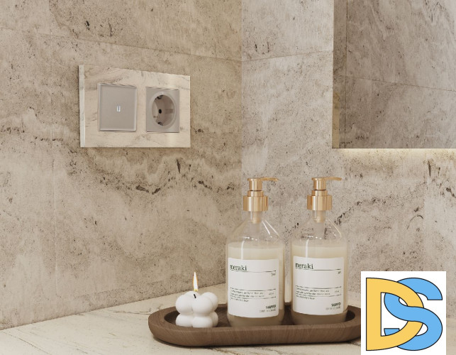 Комплект механизма 1-кл выключателя с подсветкой Ambrella Volt Alfa MA362015