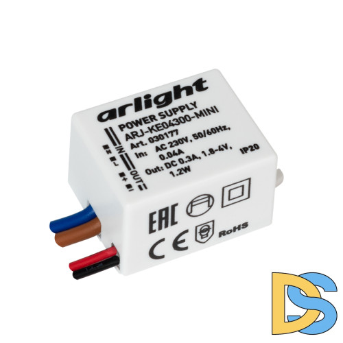 Блок питания Arlight ARJ-KE04300-Mini (1.2W, 300mA) 030177