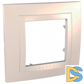 Рамка 1-ая (одинарная), Бежевый, серия Unica, Schneider Electric