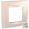Рамка 1-ая (одинарная), Бежевый, серия Unica, Schneider Electric