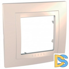 Рамка 1-ая (одинарная), Бежевый, серия Unica, Schneider Electric