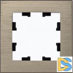 Рамка 1-ая (одинарная), Металл Латунь, серия Atlas Design Nature, Schneider Electric