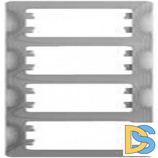 Рамка 4-ая (четверная) вертикальная, Алюминий, серия Glossa, Schneider Electric