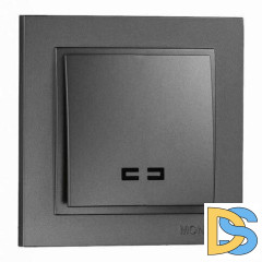 Выключатель одноклавишный с подсветкой Mono Electric Despina 10А 250В графит 102-202025-101