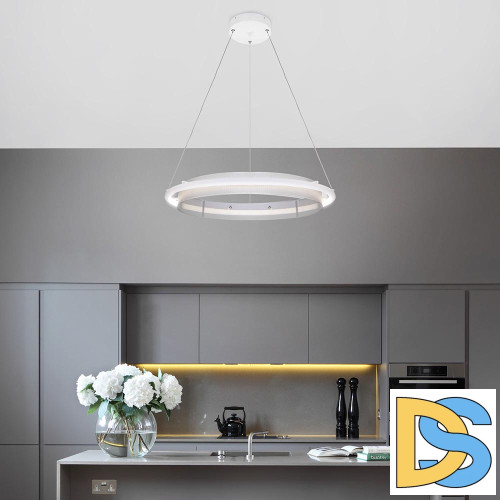 Подвесной светильник Eurosvet Imperio 90241/1 белый/ серебро Smart