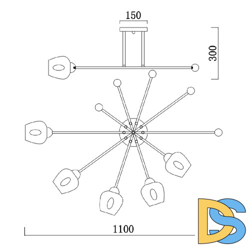 Потолочная люстра Escada Universe 695/5P