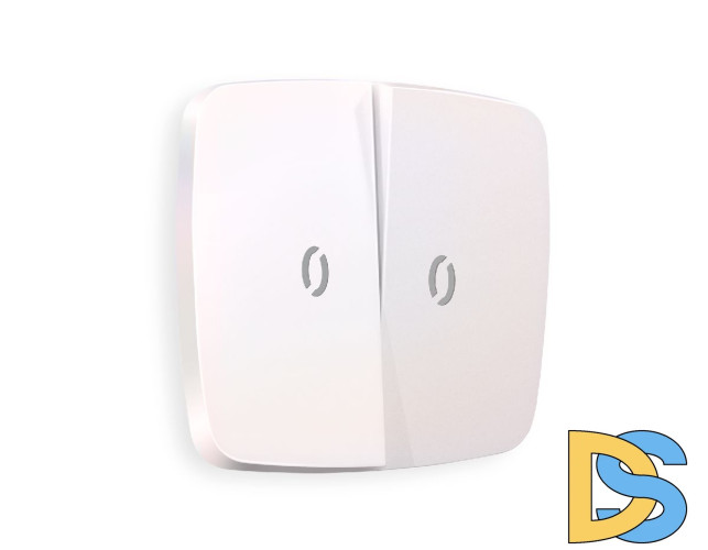 Лицевая панель для выключателя двухклавишного с подсветкой Ambrella Volt Omega OP2040