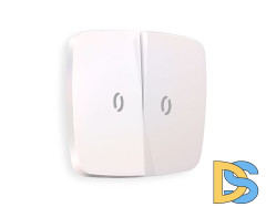 Лицевая панель для выключателя двухклавишного с подсветкой Ambrella Volt Omega OP2040