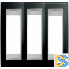 Рамка 3-ая (тройная), Родий/Алюминий (металл), серия UNICA TOP/CLASS, Schneider Electric