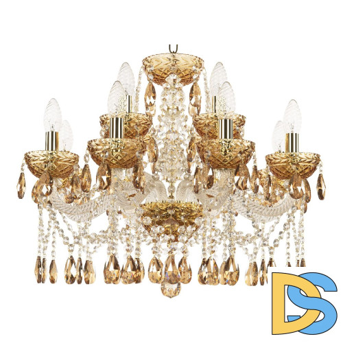 Подвесная люстра Bohemia Ivele Crystal 5413/8+4/200 G Amber/M-1F K777