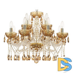 Подвесная люстра Bohemia Ivele Crystal 5413/8+4/200 G Amber/M-1F K777
