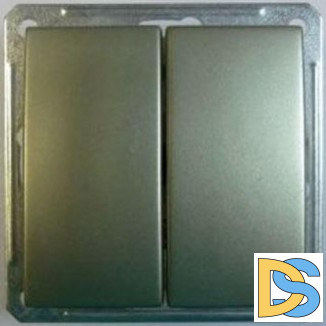 Выключатель 2-клавишный, Шампань, серия Wessen 59, Schneider Electric