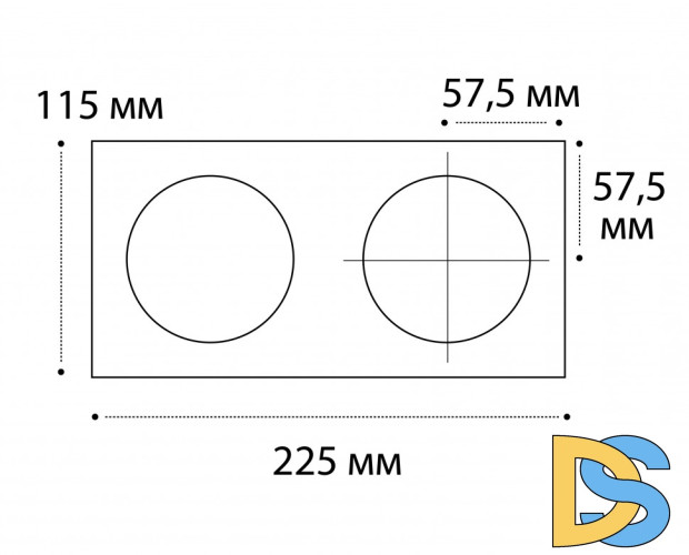 Рамка для светильника Italline IT02-QRS2 black