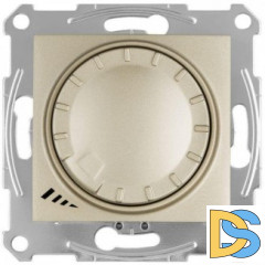 Диммер поворотно-нажимной, 400Вт LED универсальны, Титан, серия Sedna, Schneider Electric