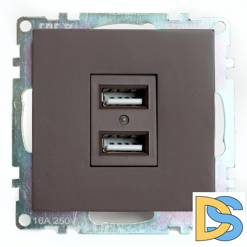 Розетка USB 2-местная Stekker Катрин GLS10-7115-04 49027