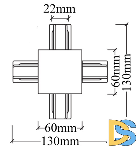 Соединитель X-образный (однофазный) Crystal Lux CLT 0.2211 CLT 0.2211 04 WH